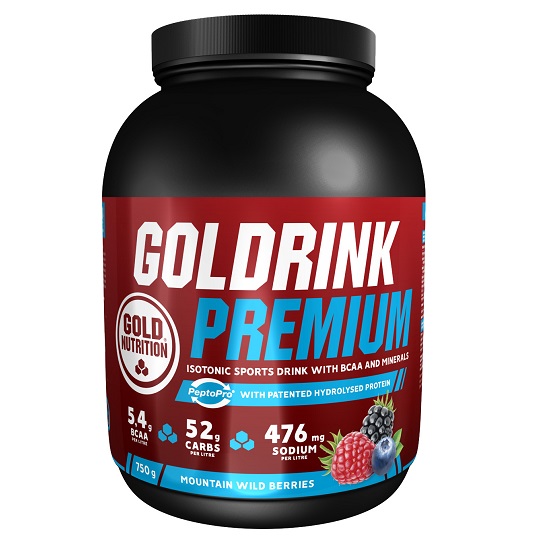 GoldDrink Premium BCAA, fructe de padure, 750 ml, Gold Nutrition