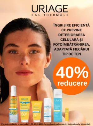 Promoție cu 40% reducere la Uriage Sun