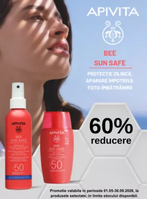 Promoție cu 60% reducere la Apivita Sun