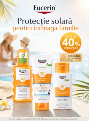 Promoție cu p&acirc;nă la 40% reducere la Eucerin Sun
