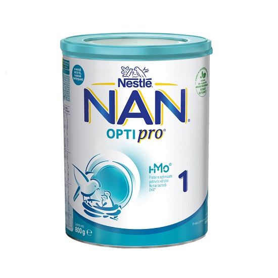 Formula lapte de inceput Nan 1 Optipro HMO, +0 luni, 800 g, Nestle