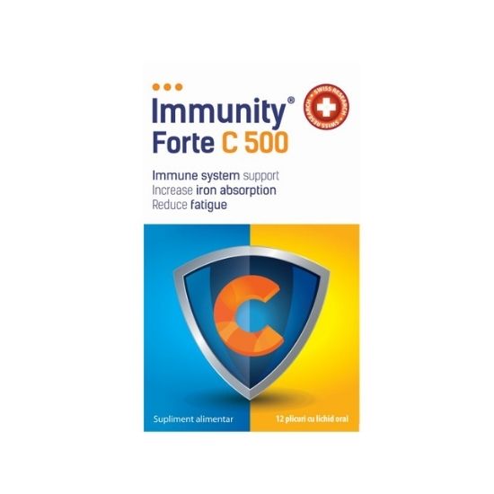 Immunity Forte C500, 12 plicuri, MBA Pharma