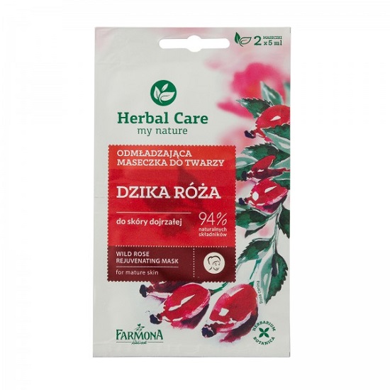 Masca cu trandafir salbatic, Herbal Care, 2x5ml, Farmona
