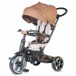 Tricicleta multifunctionala pentru copii Modi Plus, +9 luni, Maro, Coccolle