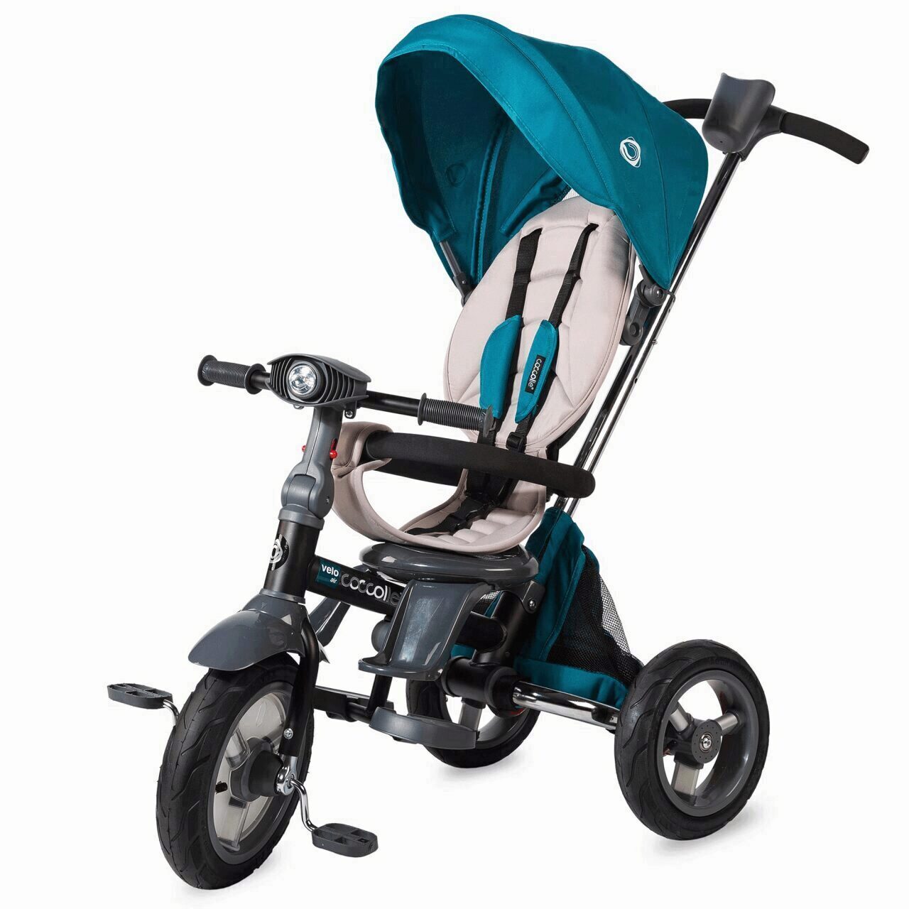 Clamp shut walk Tricicleta 4 in 1 pentru copii Velo Air, +9 luni, Verde, Co : Bebe Tei