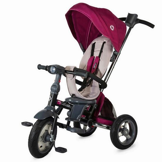 Tricicleta 4 in 1 pentru copii Vele Air, +9 luni, Violet, Coccolle