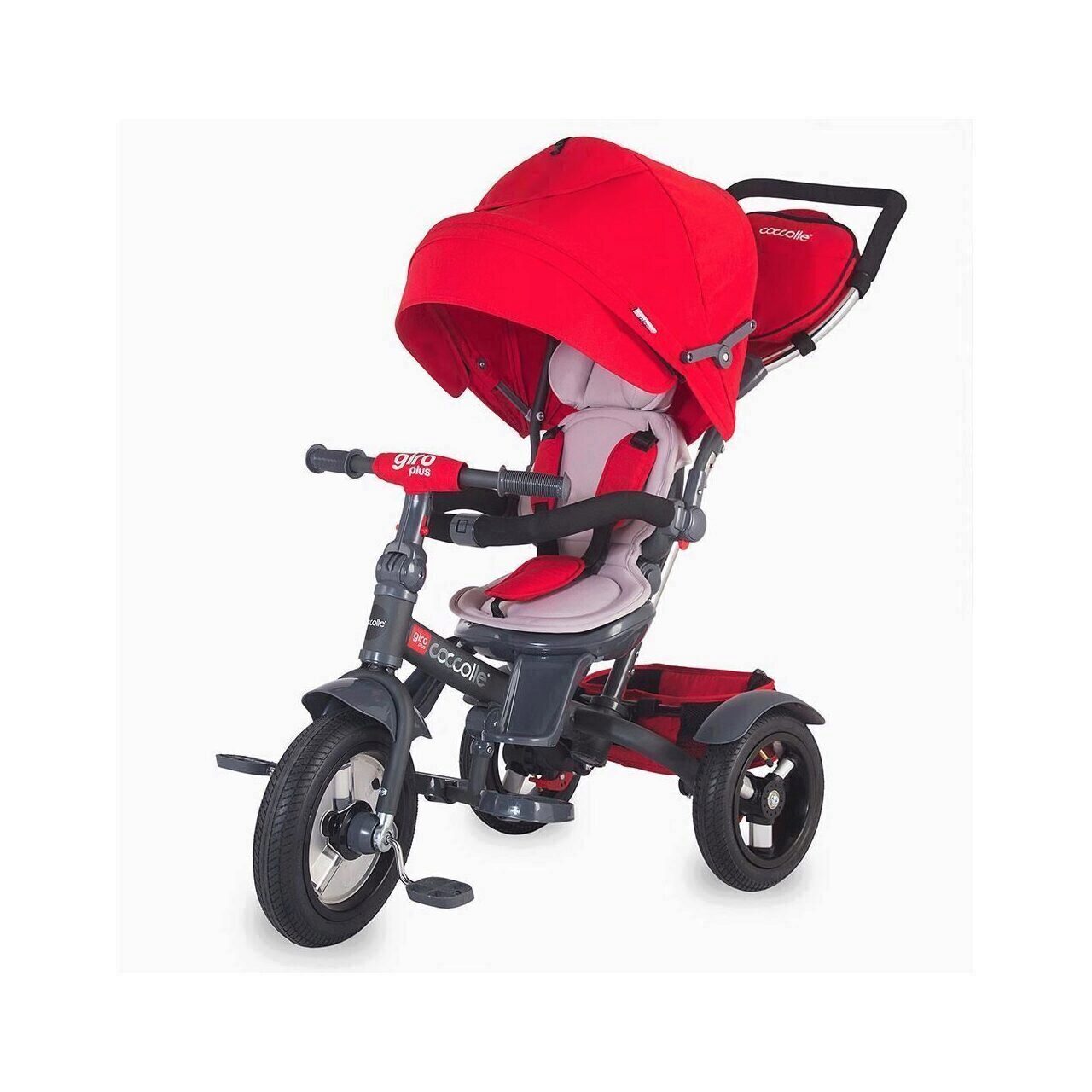 Tricicleta multifunctionala pentru copii Giro Plus, +9 luni, Rosu, Coccolle