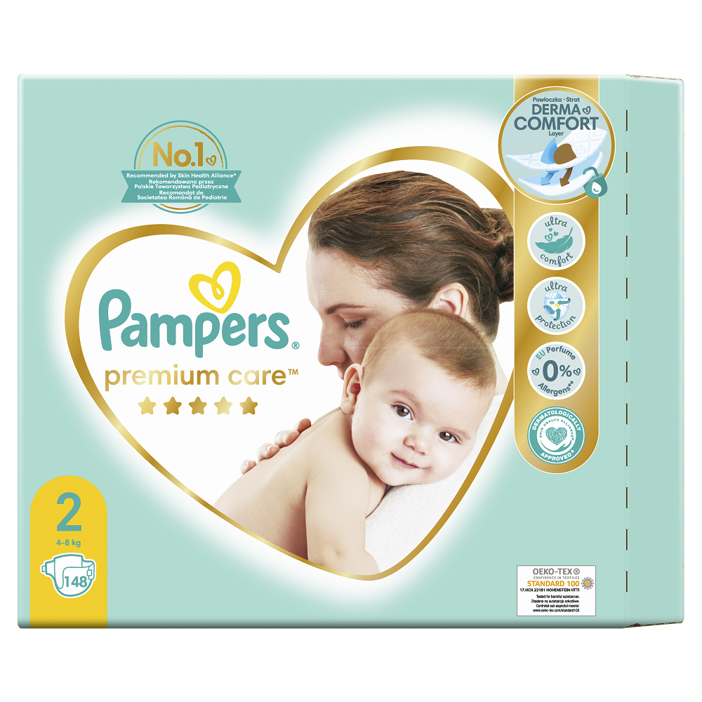 is more than global Mount Bank Scutece Premium Care, Nr. 2, 4-8 Kg, 148 buc, Pampers : Bebe Tei