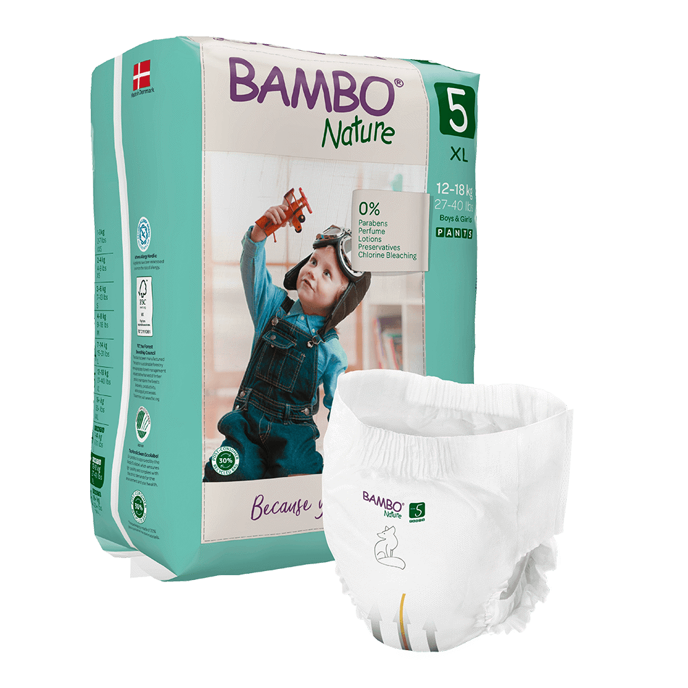 Hidden Cosmic Housework Scutece Pants eco nr 5, 12-18 kg, 19 bucati, Bambo Nature : Bebe Tei