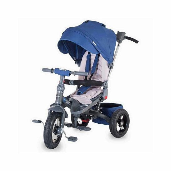Tricicleta multifunctionala pentru copii Corso, +9 luni, Albastru, Coccolle