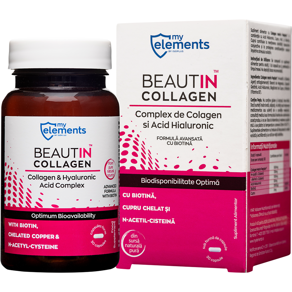 Complex Collagen & Acid Hialuronic Beautin Collagen, 30 capsule, My Elements