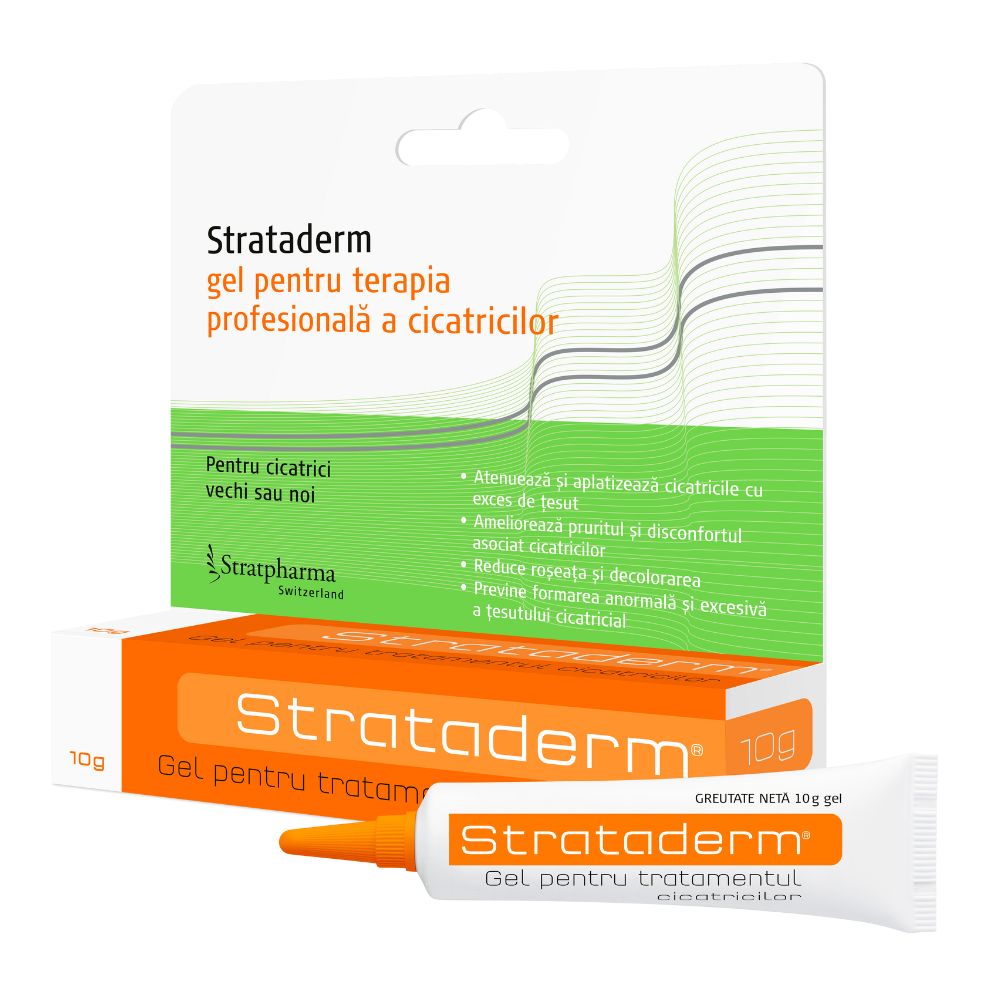 Gel pentru terapia profesionala a cicatricilor Strataderm, 10g, Synerga Pharmaceuticals