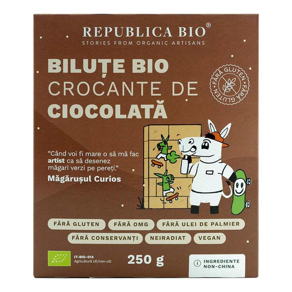 Bilute Bio crocante de ciocolata, 250 g, Republica Bio