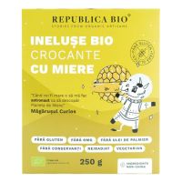 Ineluse Bio crocante cu miere, 250 g, Republica Bio