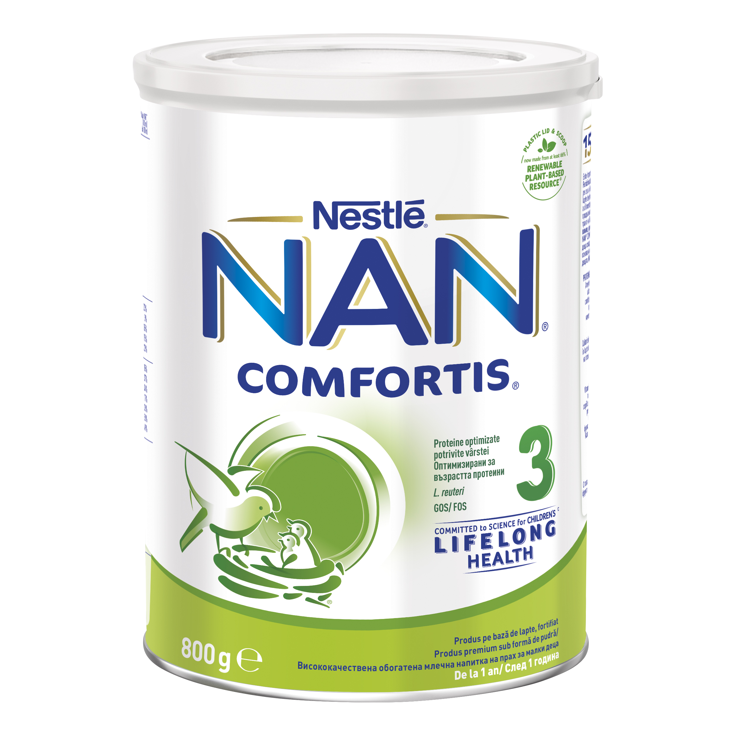 Formula de lapte de continuare Nan 3 Comfortis, 1-2 ani, 800 g, Nestle