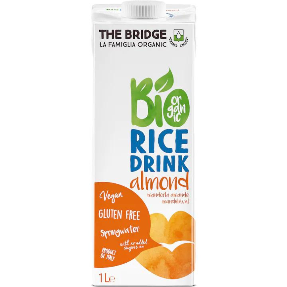 Bautura vegetala Bio de orez cu migdale, 1 litru, The Bridge