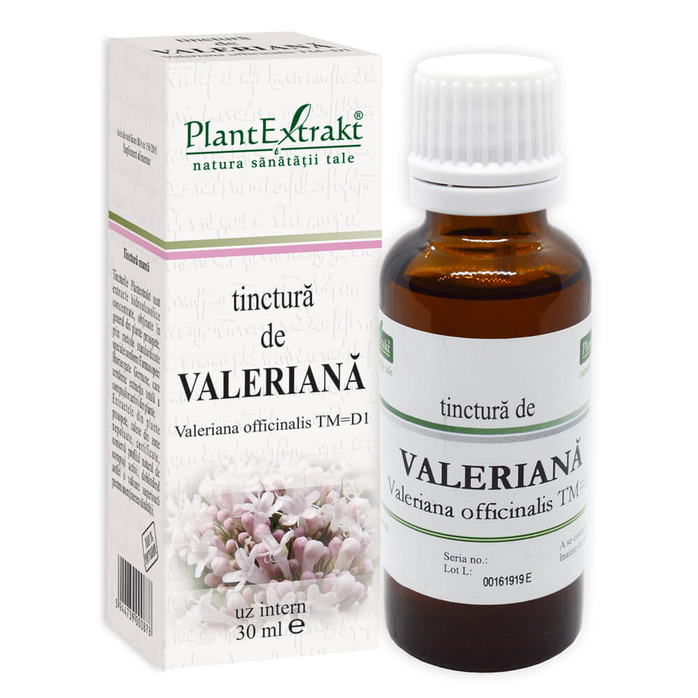 Tinctura din Valeriana, 30 ml, Plant Extrkt