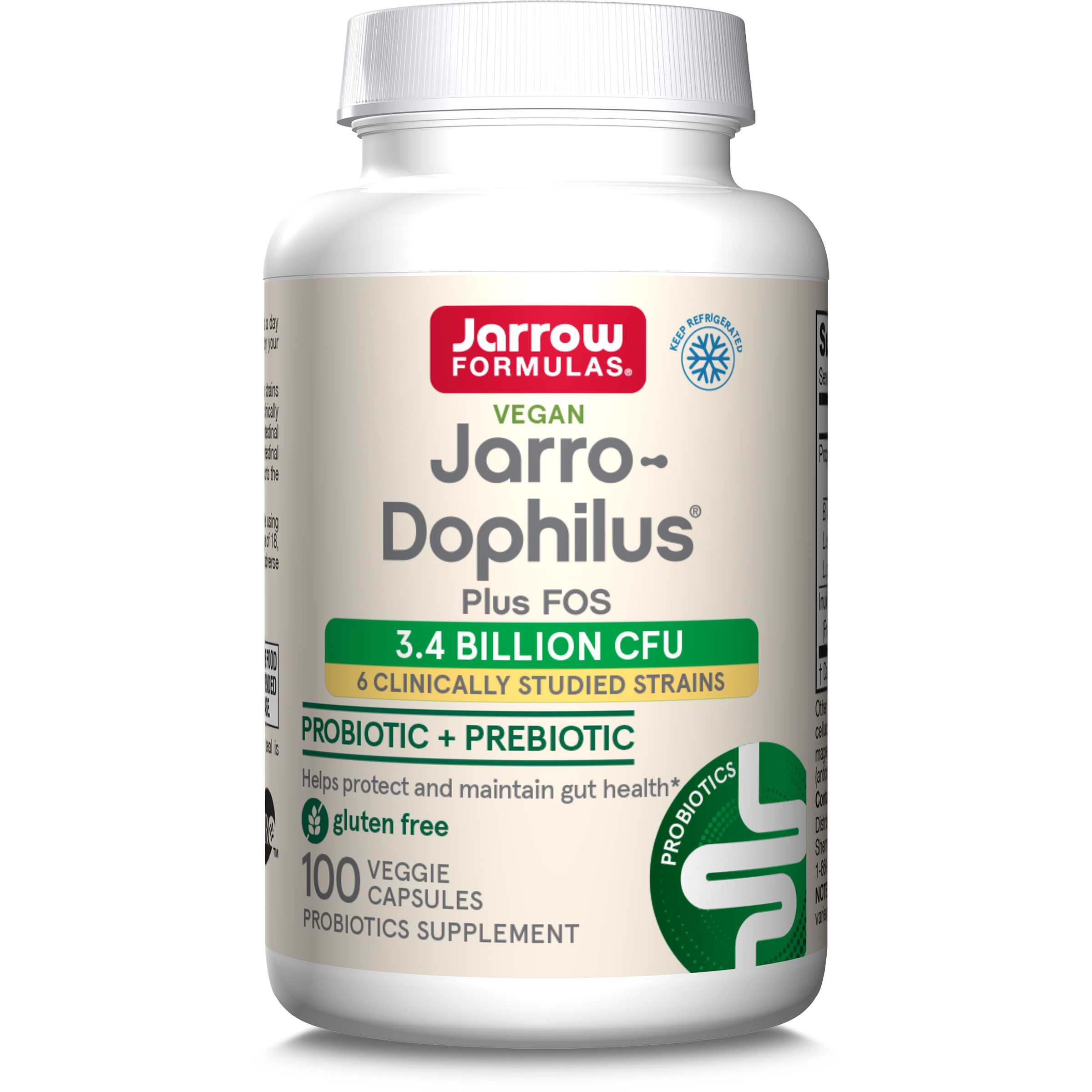 Jarro-Dophilus + FOS, 100 capsule vegetale, Jarrow Formulas