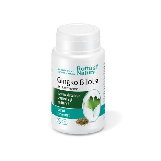 Ginkgo Biloba Extract 60mg, 30 capsule, Rotta Natura