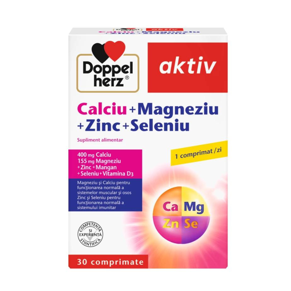 Calciu + Magneziu + Zinc + Seleniu, 30 comprimate, Doppelherz