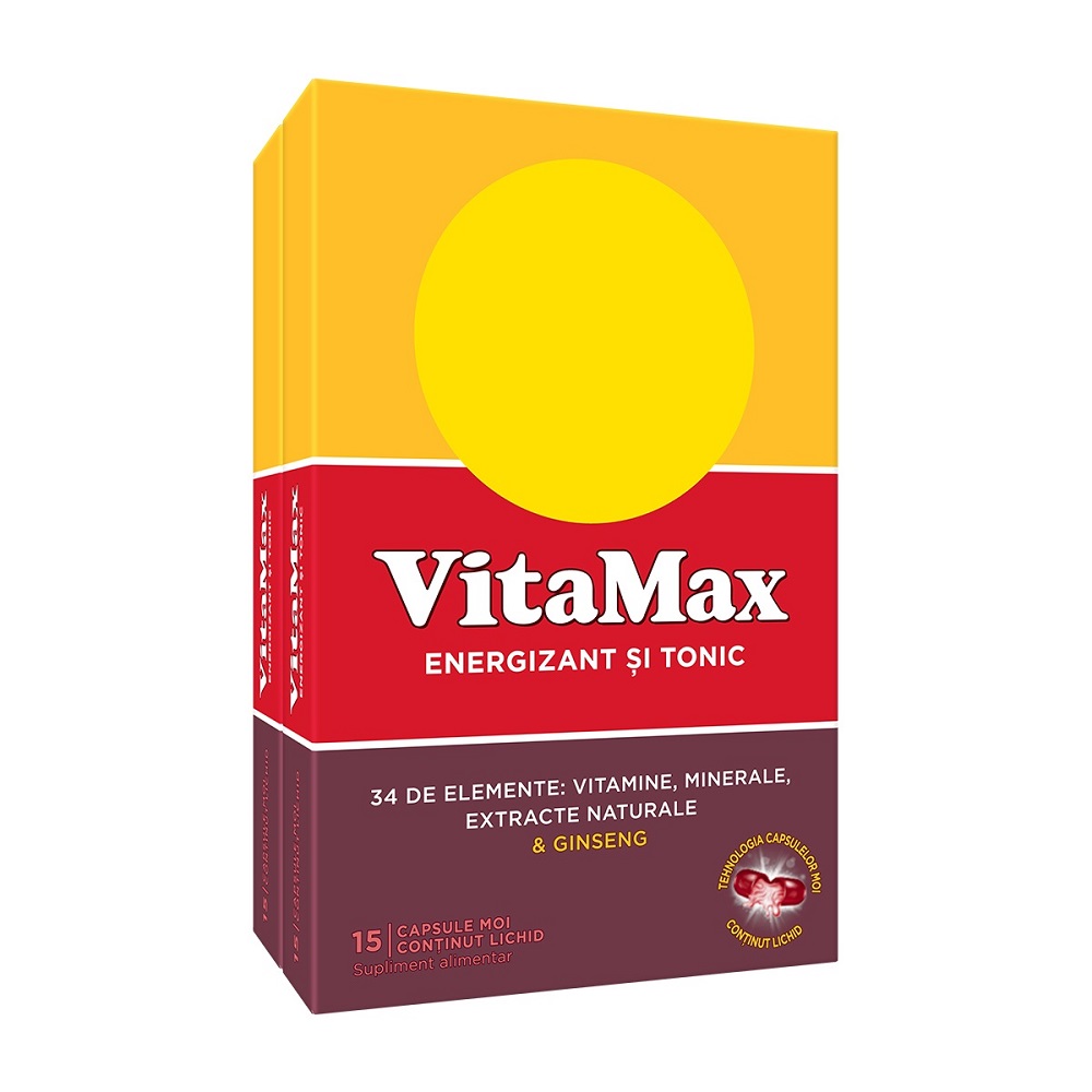 Pachet Energizant si Tonic, 2x15 capsule, Vitamax