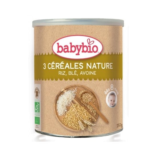 Cereale Bio cu grau, rez si ovaz, 8 luni, 250 g, Babybio
