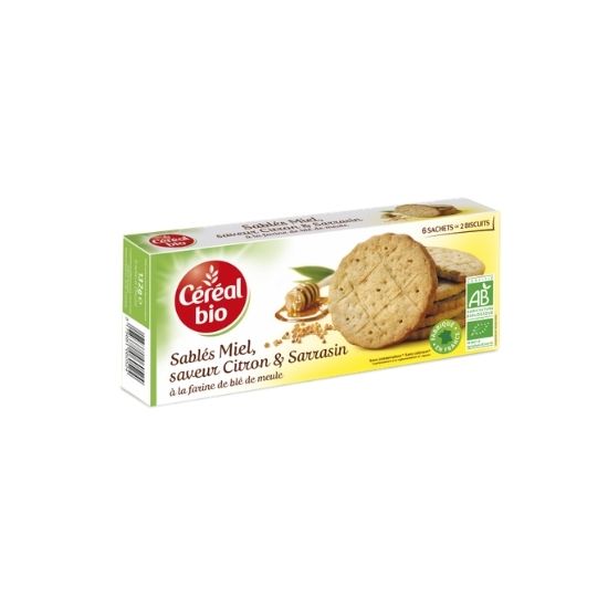 Biscuiti Bio cu miere si lamaie, 132 g, Cereal