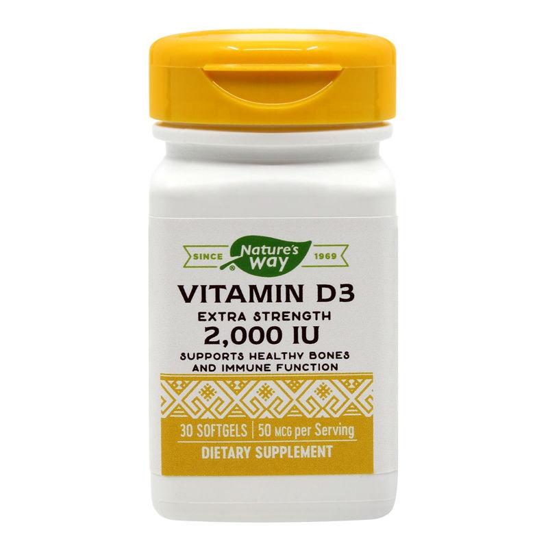 Vitamina D3 2000 UI, 30 capsule, Natures Way