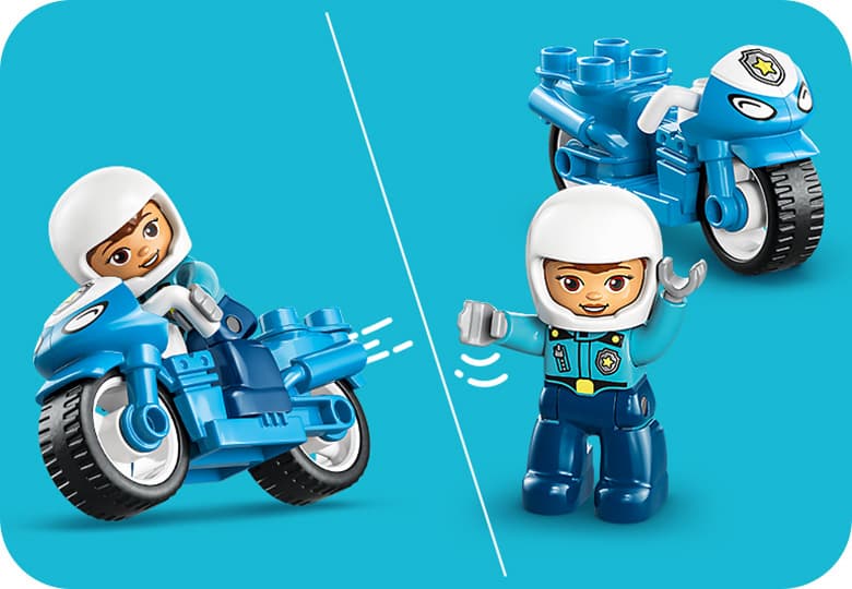 Motocicletă albastră de poliție