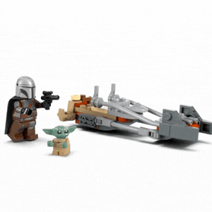 Motocicleta speeder Mandalorian actiune
