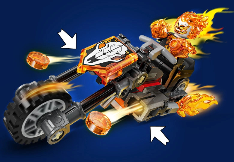 Omul Păianjen vs Călărețul fantomă pe motocicletă