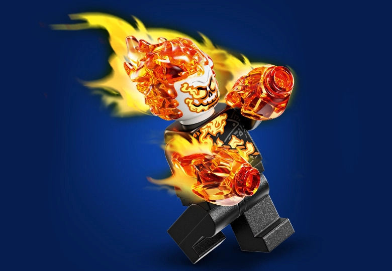 Omul Păianjen vs Călărețul fantomă pe motocicletă