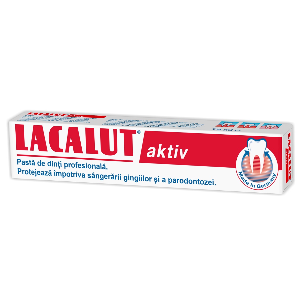 Pasta de dinti medicinala Aktiv, 75 ml, Lacalut