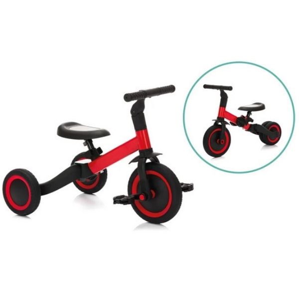 Tricicleta transformabila in bicicleta, Red&Black, Fillikid