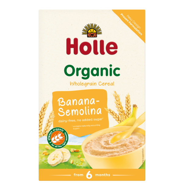 Cereale Eco cu banane si gris, +6 luni, 250 g, Holle Baby Food