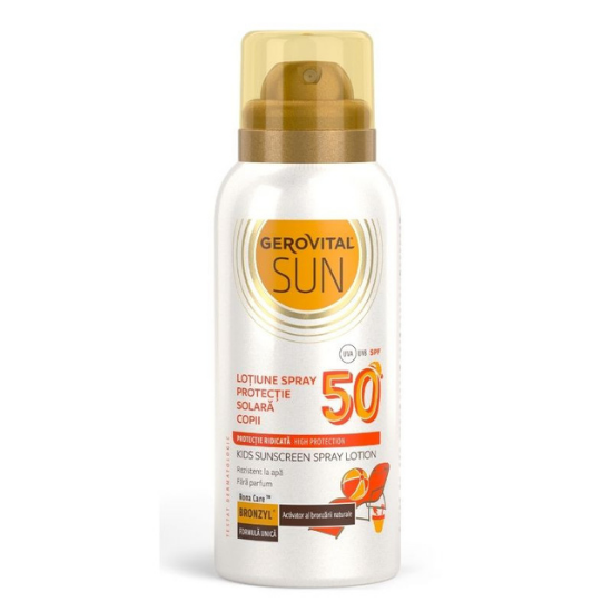 Lotiune spray protectie solara copii Sun SPF 50, 100ml, Gerovital