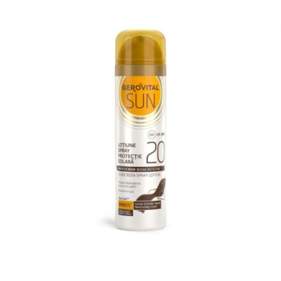Lotiune spray protectie solara SPF 20 Sun, 150 ml, Gerovital
