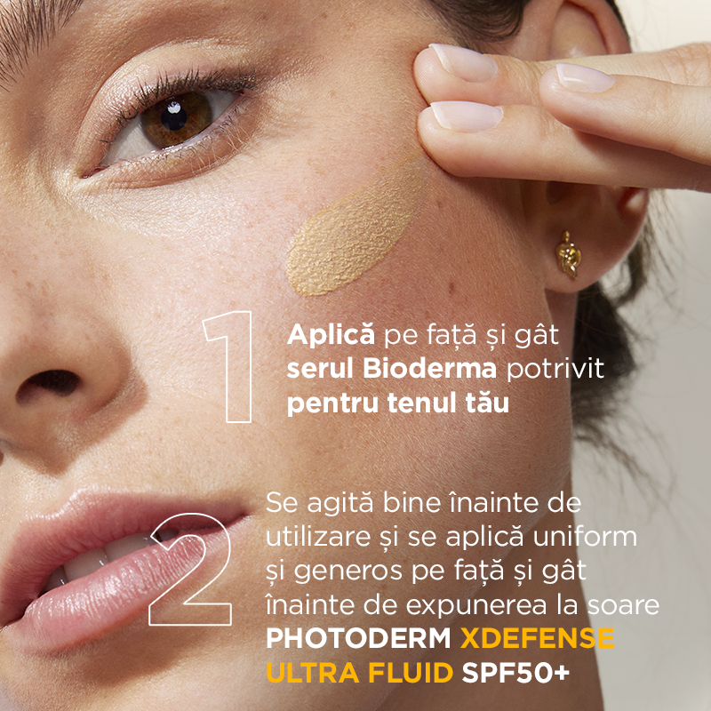 Aplicarea produsului pe fata