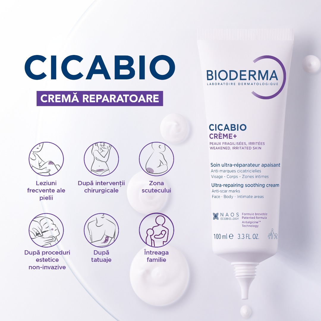 Crema reparatoare Cicabio Creme+, 100 ml, Bioderma