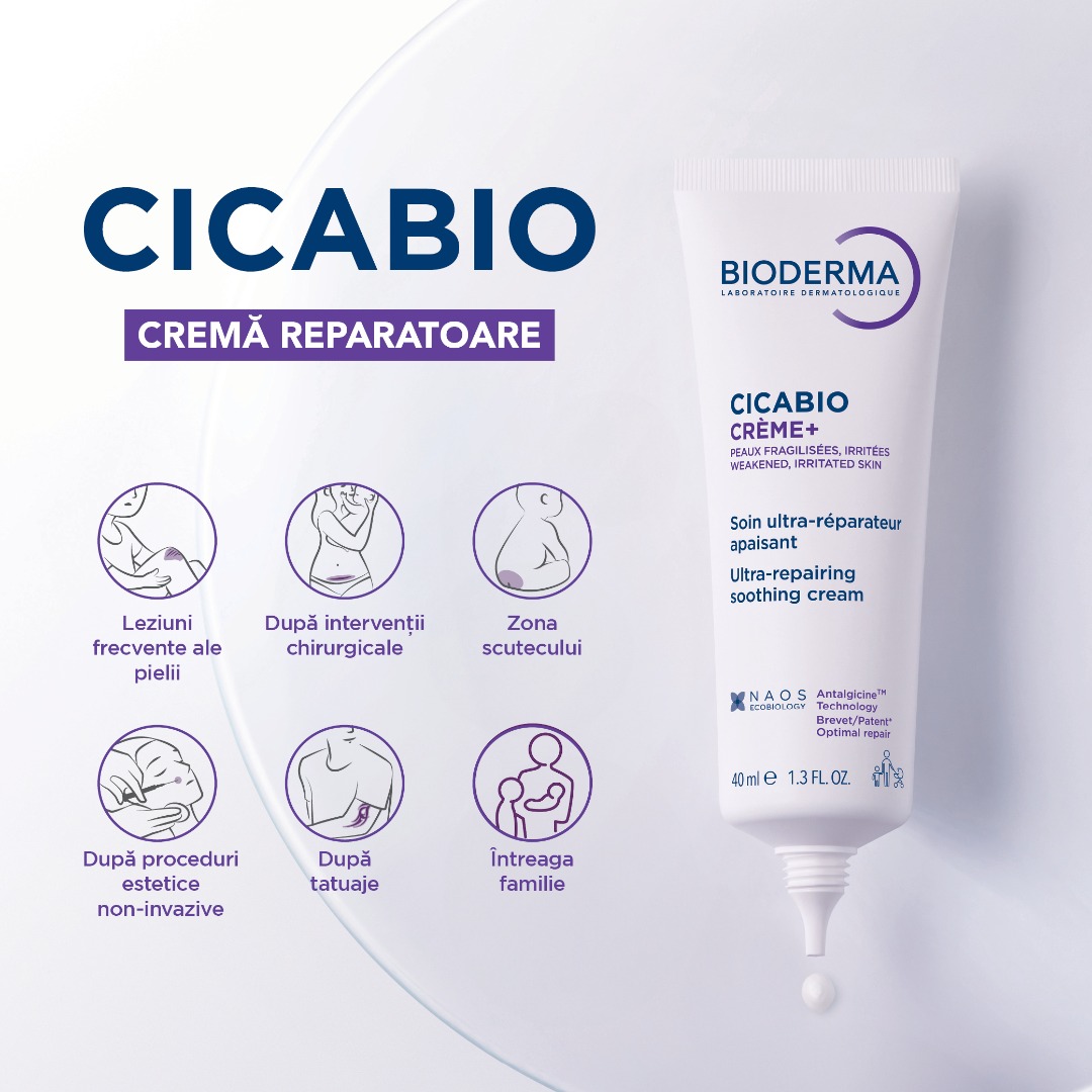 Crema reparatoare Cicabio Creme+, 40 ml, Bioderma