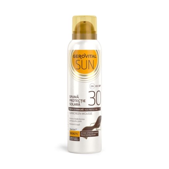 Spuma protectie solara SPF30 Sun, 150 ml, Gerovital