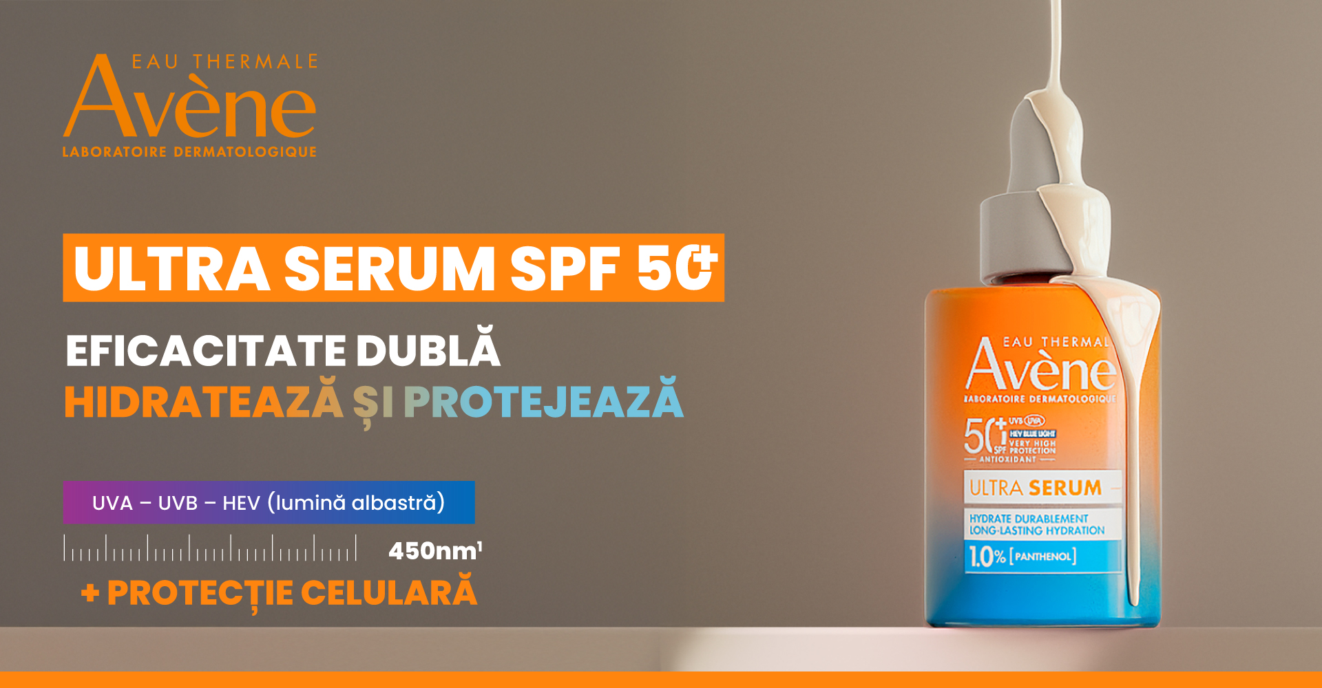 ULTRA SERUM SPFF50+ CU HIDRATARE DE LUNGĂ DURATĂ