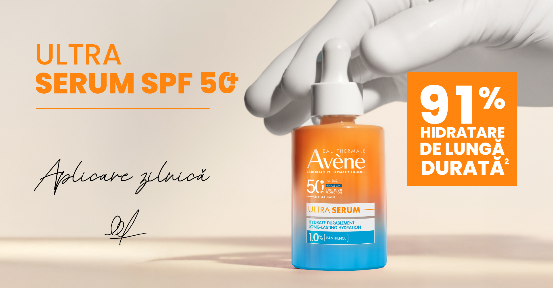 ULTRA SERUM SPF 50 cu hidratare de lungă durată