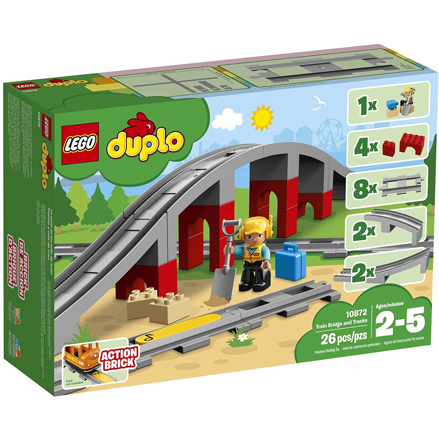 Pod cu sine de cale ferata Lego Duplo, +2 ani, 10872, Lego