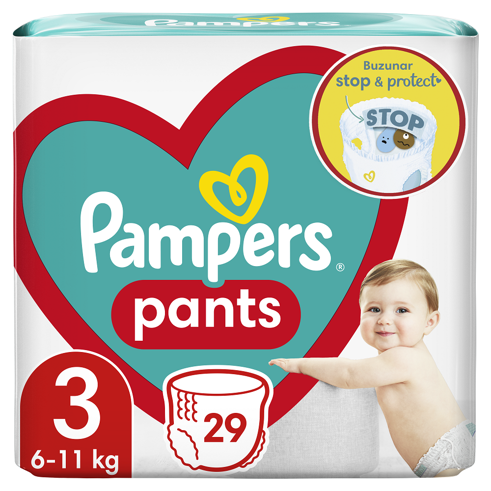 Scutece pants Stop&Protect, Nr. 3, 6-11 kg, 29 buc, Pampers