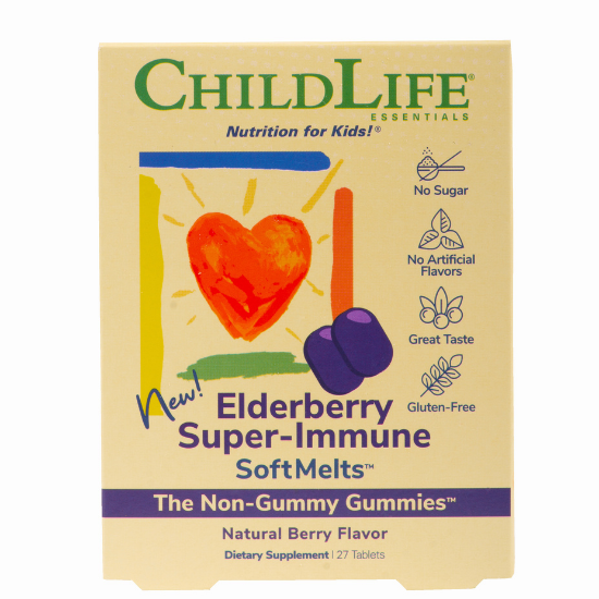 Elderberry Super-Immune SoftMelts, 27 tablete masticabile, Childlife Essentials
