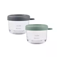 set-cu-2-recipiente-pentru-hrana-grey-sage-green-2x150-ml-beaba-8441.webp