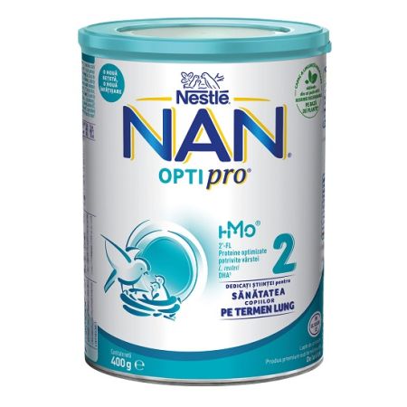 Formula de lapte de continuare Nan 2 Optipro HMO, +6 luni, 400 g