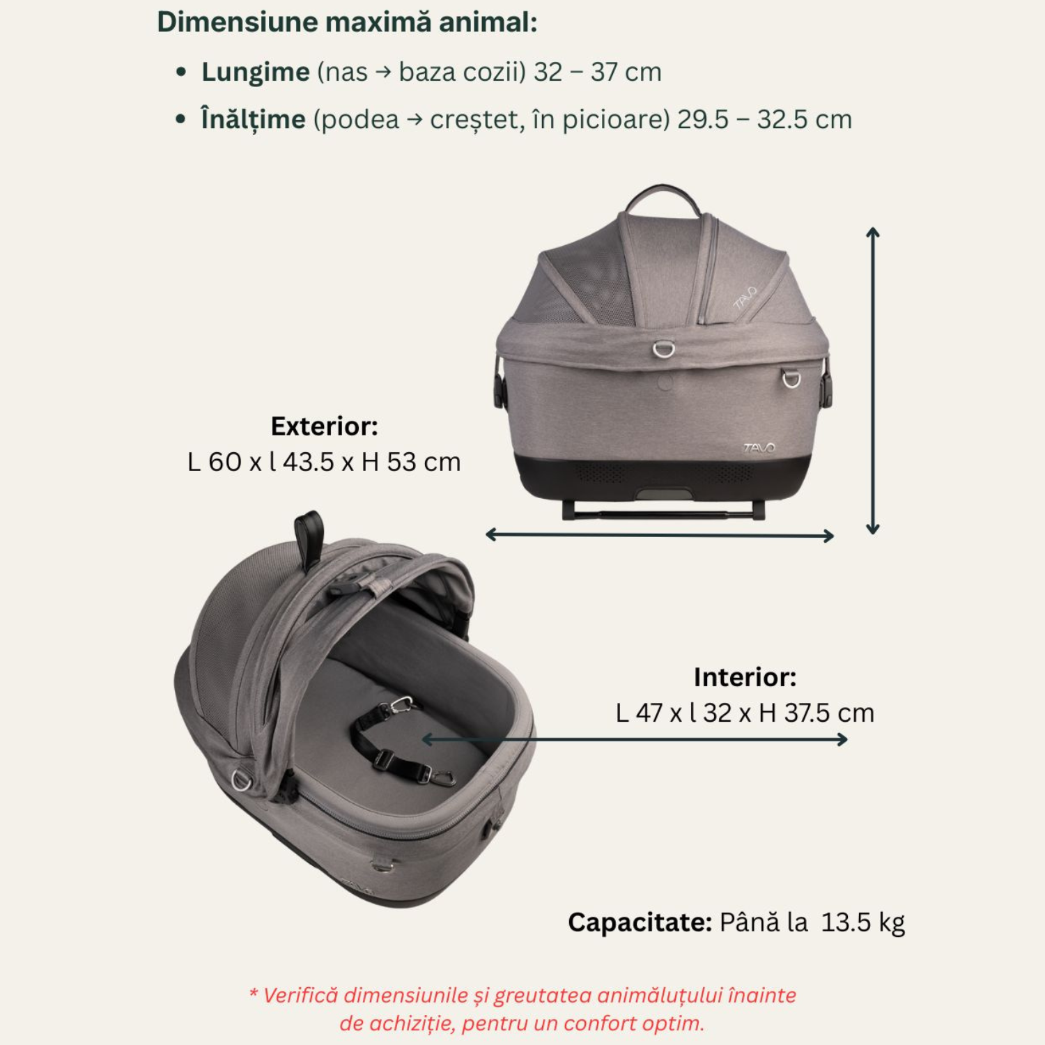 Dimensiuni si capacitate Tavo Maeve ISO5X Merle