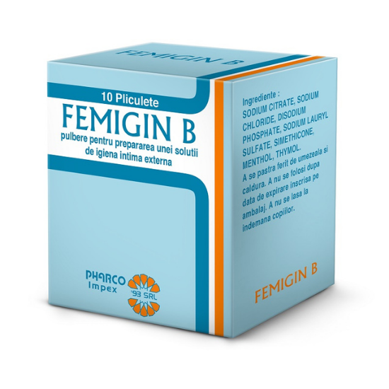 Femigin B, 10 plicuri, Pharco
